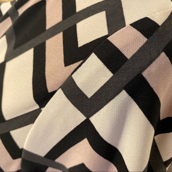 ELIZA J  | HOT PINK CHEVRON SHIFT DRESS  SZ 8 - Picture 4 of 14